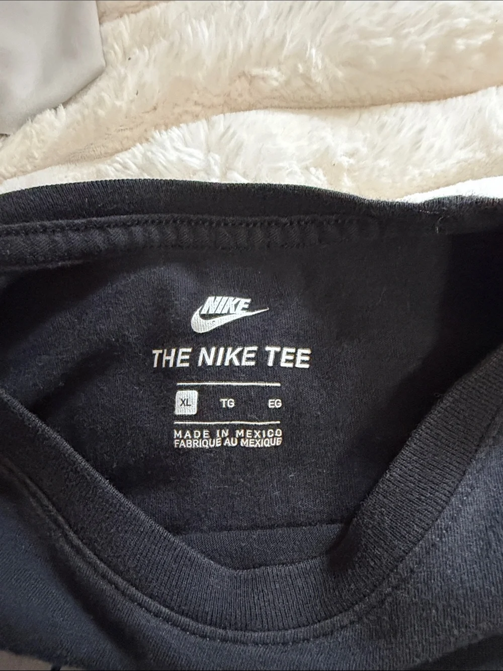 Nike Black Short Sleeve Tee with White Swoosh and Chicago Text